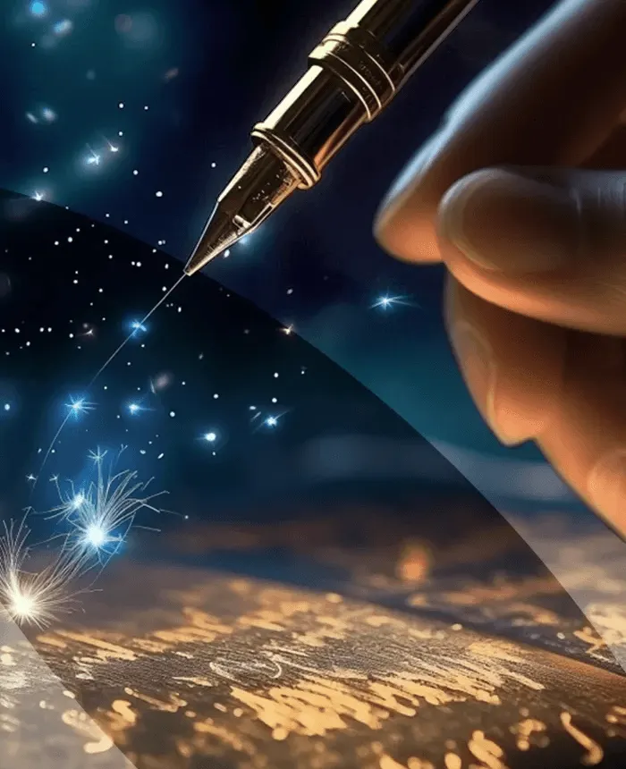creative writing pen in space