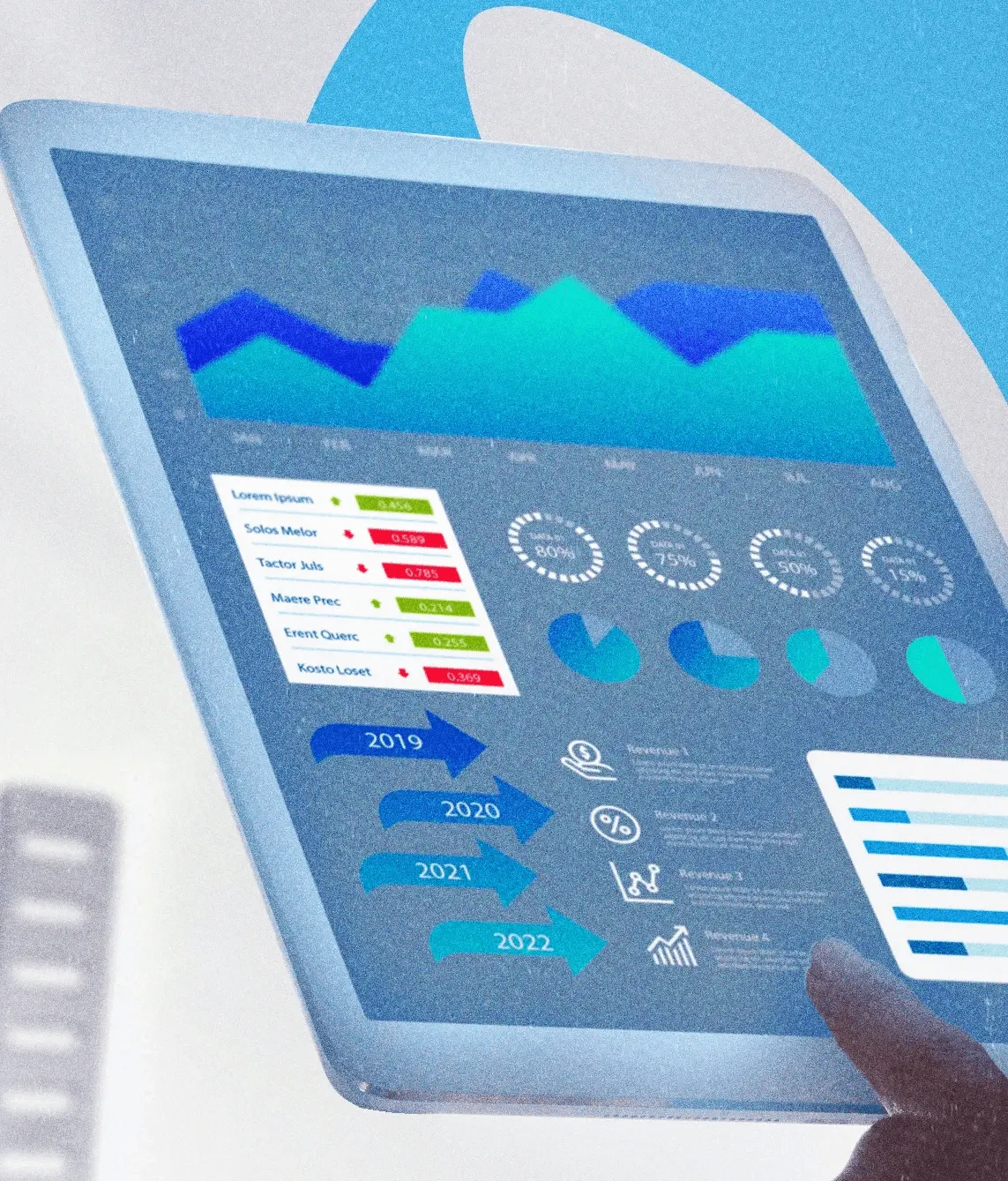tablet with data